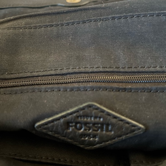 Fossil shoulder bag black and white diamond pattern - Picture 4 of 9